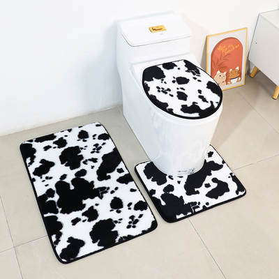 Modern Simple Style Dairy Style Toilet Bathroom Three-piece Combination Carpet Toilet Non-slip Mat Home Floor Mat