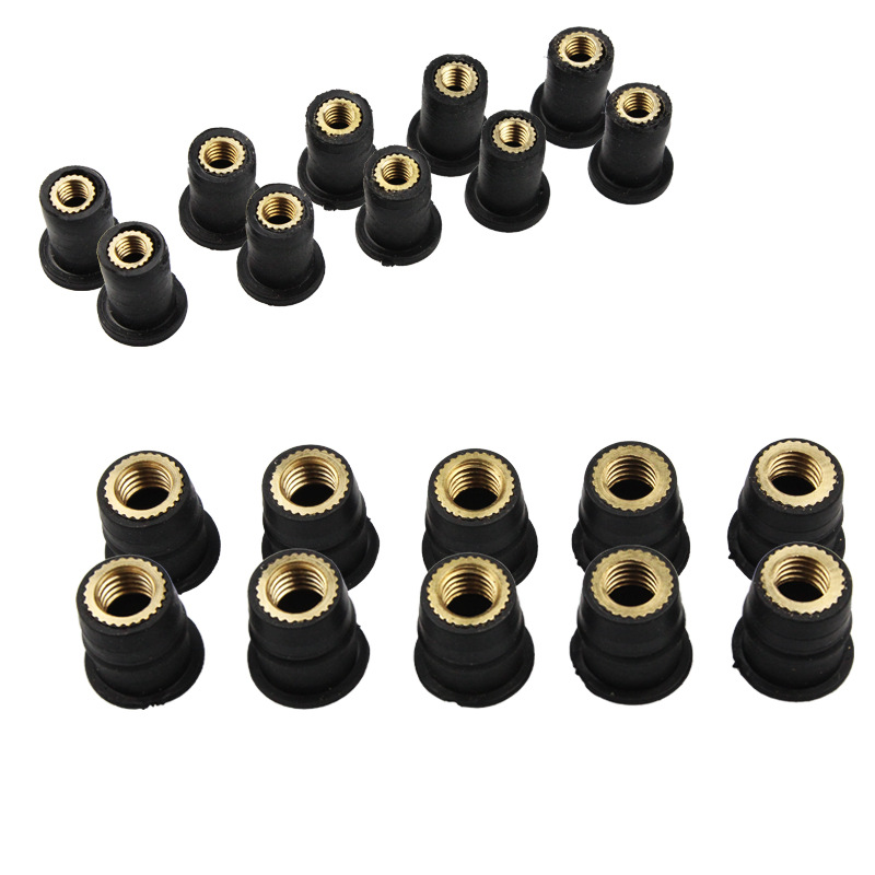 Motorcycle rubber expansion nut screw rubber rivet fastener modified windshield rubber nut