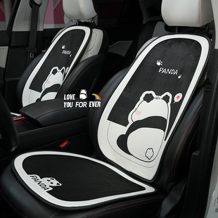 Cute back Panda car cushion autumn and winter plush warm comfortable car seat cushion cartoon car cushion