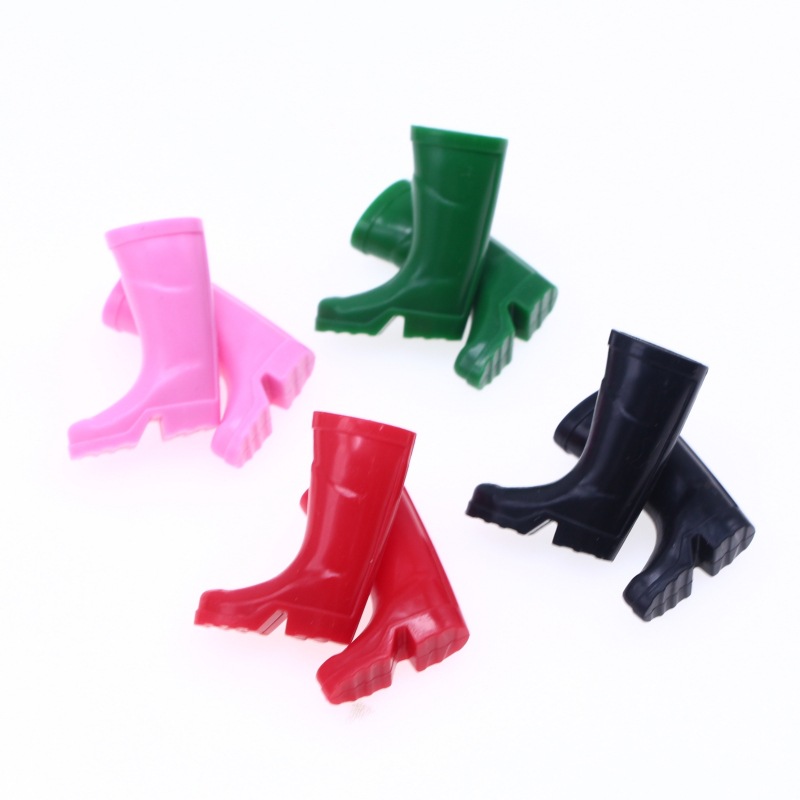 Doll House mini rain boots BJD simulation rain boots OB11 miniature scene gardening silicone shoes straight Christmas Shoes