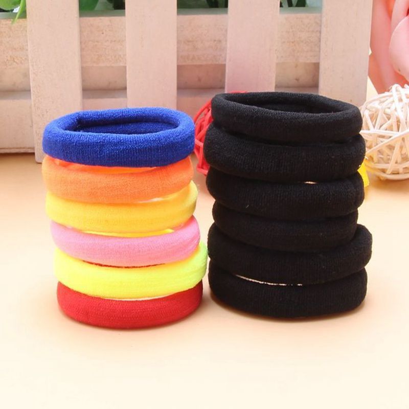 Adult Towel Hair Ring Fashion Headline High Elastic Solid Color Towel Ring Seamless Rubber Band Small Gift Accessories Tie Hair Accessories