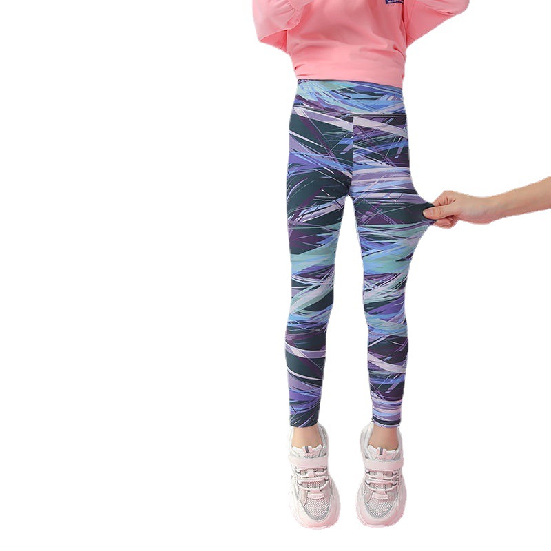 Girls Shark Pants Children's Spring and Autumn Thin Barbie Leggings Autumn Tight Yoga Pants Women's Big Children's Pants Spring