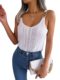 Spring and Summer 2025 European and American Casual Metal Buckle V-Neck Hollow Top Vacation Sweater Amazon Cross-border Women's Clothing