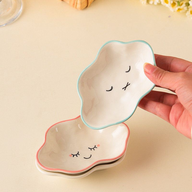 Cute ins fengyunduo flavor dish cute creative shape dish household seasoning sauce soy sauce ceramic small dish