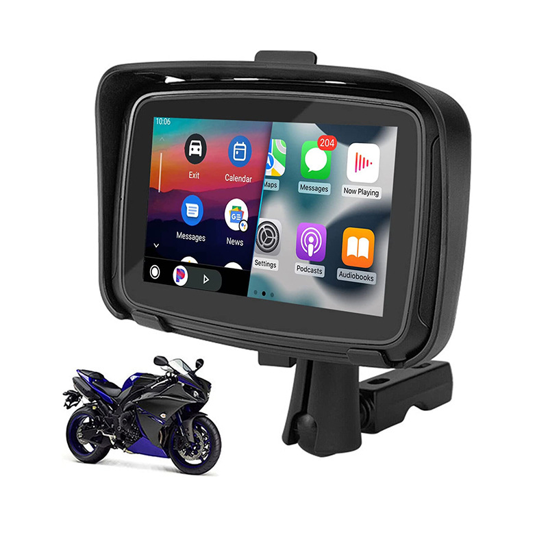 Wholesale cross-border motorcycle locomotive portable waterproof 5 inch wireless carplay motorcycle gps navigator
