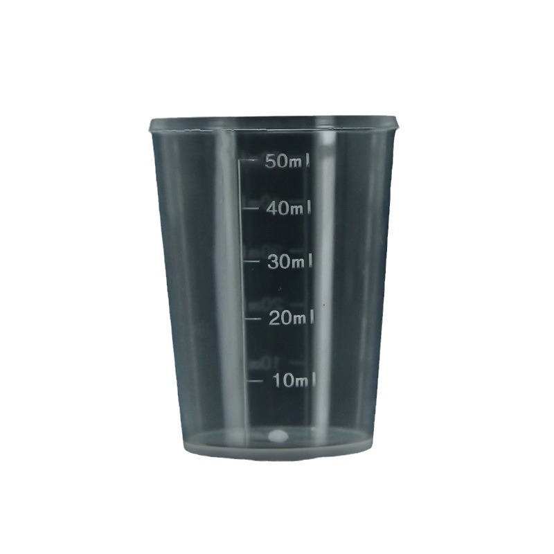 Spot 50ml plastic measuring cup 50ml small measuring cup with scale plastic measuring cup laboratory measuring cylinder