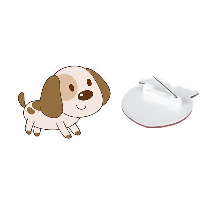 Creative soft cute acrylic cartoon badge cute small animal brooch schoolbag accessories pendant pin patch customization