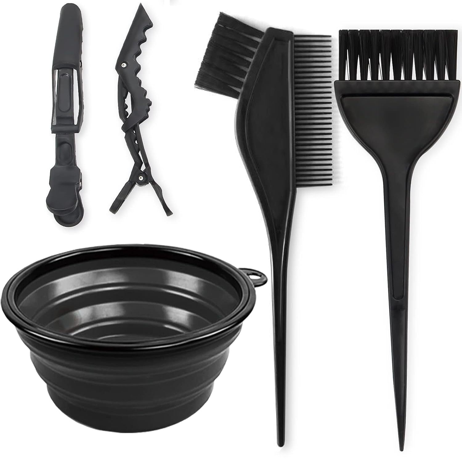 Hair dyeing bowl hair dyeing tools suit 6-piece set cross-border hot sale Hair Treatment Oil Bowl hair dyeing comb brush hair salon hairdressing supplies