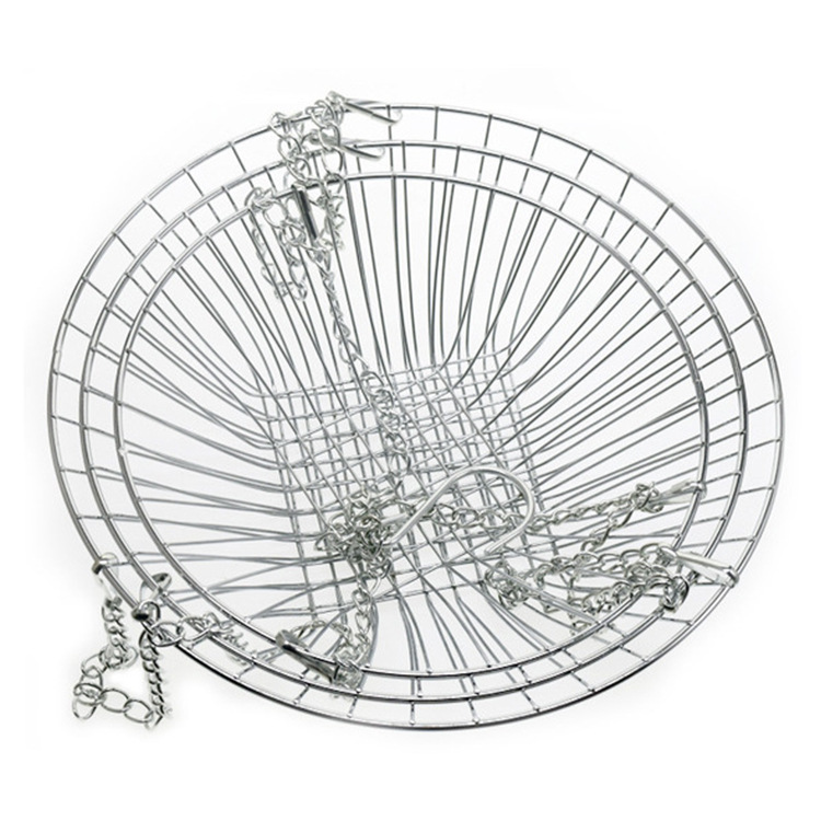 收纳工具三层水果悬挂篮镂空水果三层吊篮家居折叠收纳铁艺吊篮