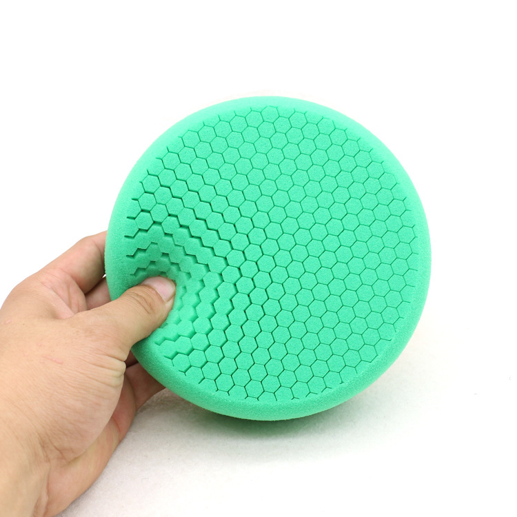 6-inch German polyester honeycomb car polishing waxing sponge wheel mirror reduction plate thick medium fine sponge plate
