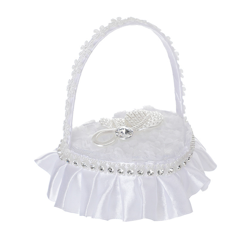 New Mini small ring pillow box creative portable wedding props ring box small white diamond decoration factory wholesale