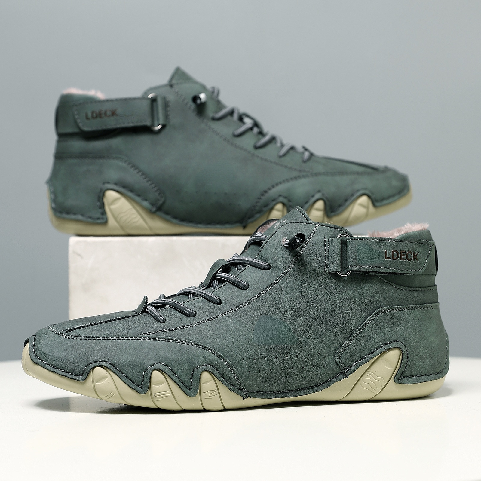 Cross-border Explosions Vinterfløyelsmartinstøvler Store størrelser Octopus Herre Varme Bomullssko Høye Herresportssko_voghion.com