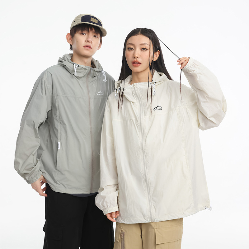 Ru Meng Lian Hat Sunscreen Coat Men's and Women's Summer New Outdoor Anti-UV Sports Leisure Breathable Sunscreen Coat