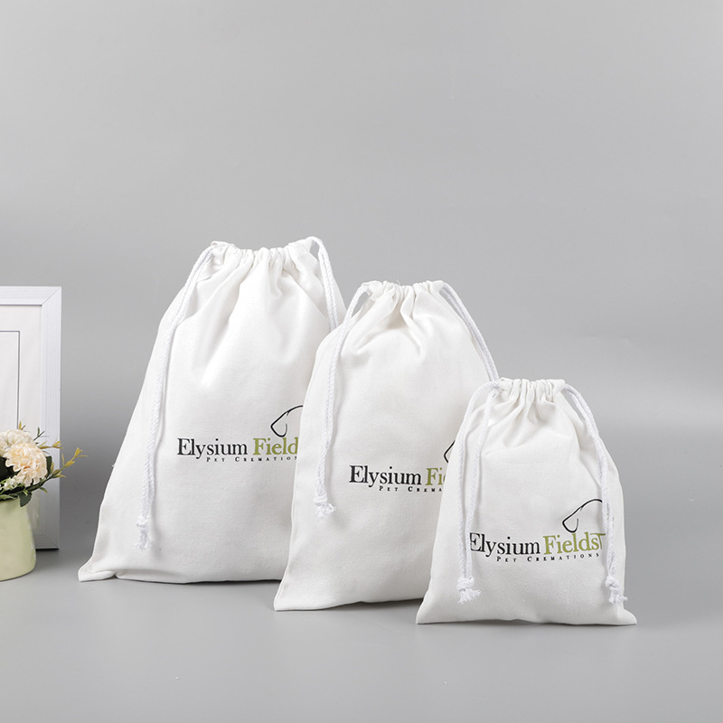 Spot blank canvas drawstring pocket storage small cloth bag printable logo rice cotton packaging bag tea bag