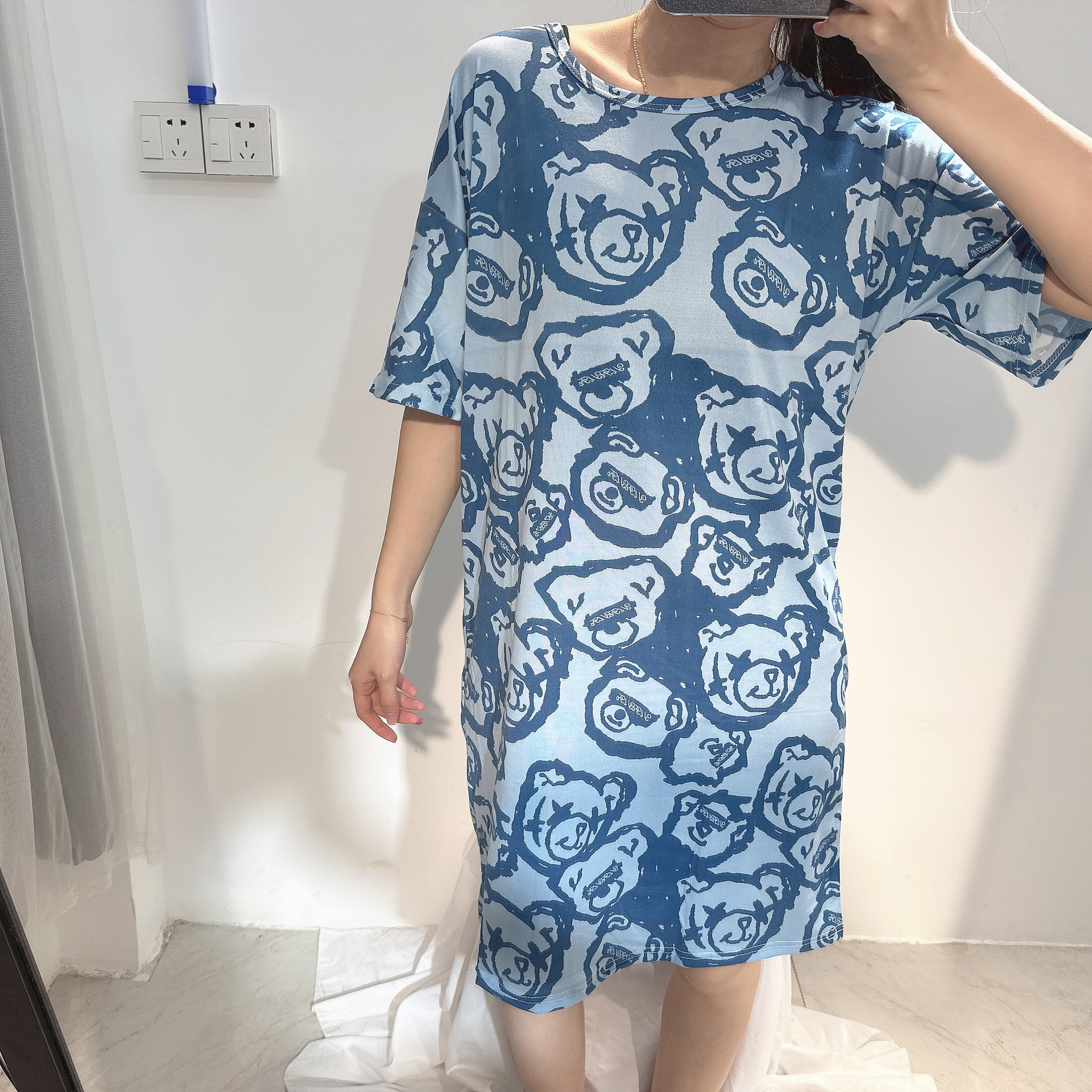 Women's Pajamas for Summer Korean-style Spring and Autumn Students Short-sleeved Home Clothes Cute Cartoon Loose Pregnant Women's Pajamas for Summer