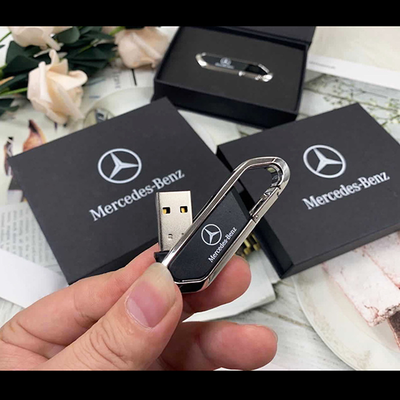 Maybach Mercedes-Benz car music USB flash drive wholesale 32G trembles live 64G lettering rotating USB gift box 128GB