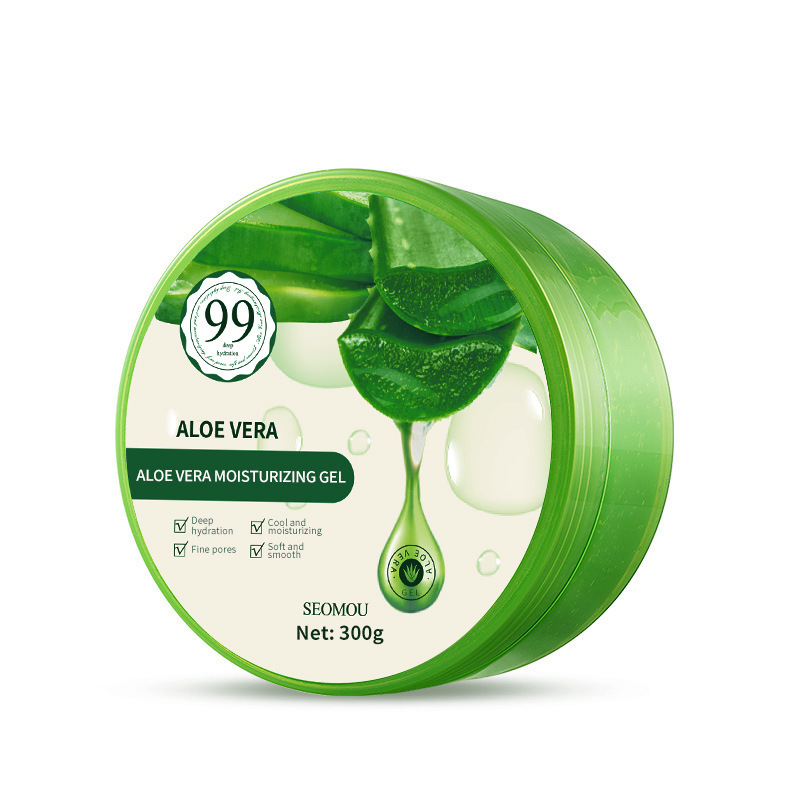 Cross Border Aloe Vera Gel Hydrating Moisturizing Skin Dry Moisturizing English VC Pink Aloe Vera Gel