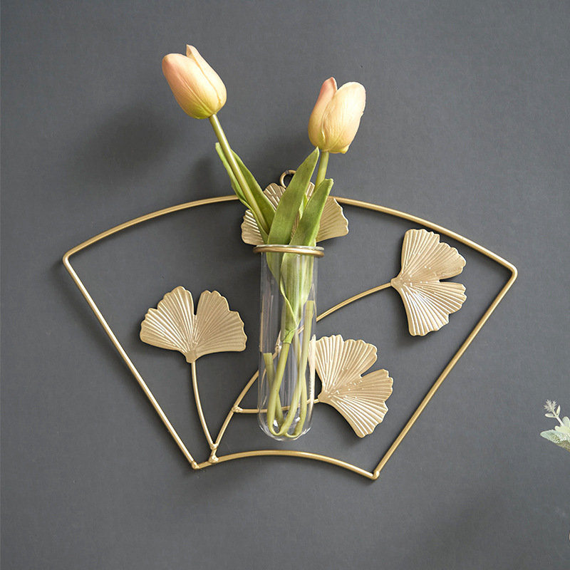 Iron ins Wall Dried Flower Vase Wall Hanging Wall Decorations Wall Decorations Pendant Home Living Room Background Wall Decorations