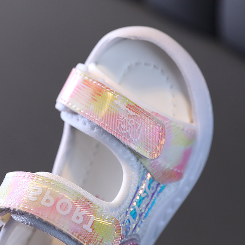 Girls' Toe Sandals 2023 Summer New Light Baby Casual Sandals Beach Shoes Baby Soft Sole Toddler Shoes