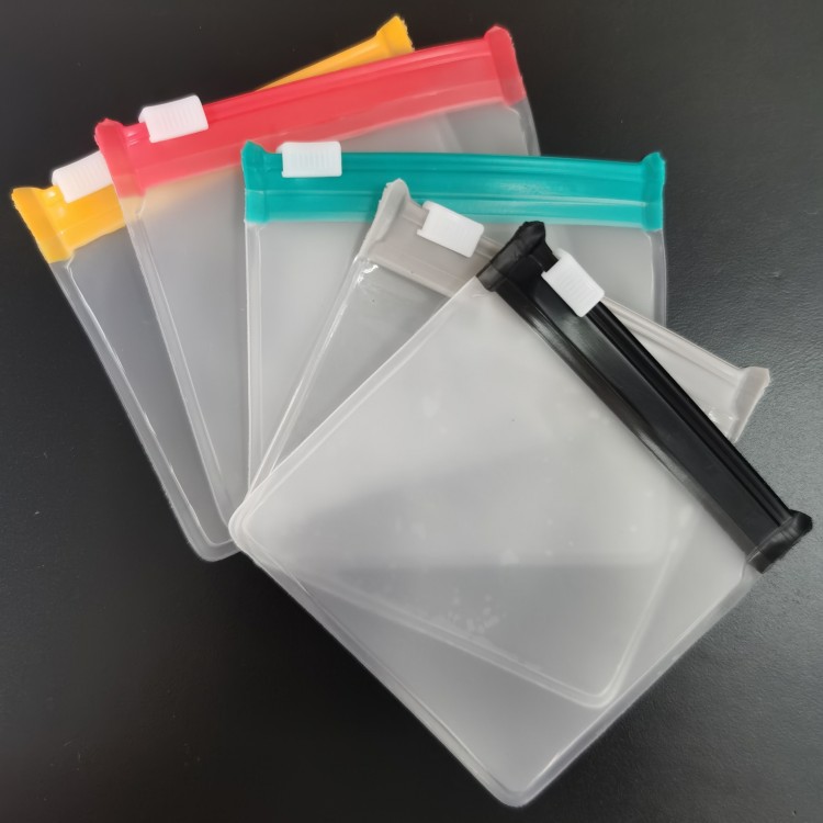 EVA frosted jewelry bag soft anti-oxidation jewelry bag portable travel tablet storage bag sliding lock pill bag