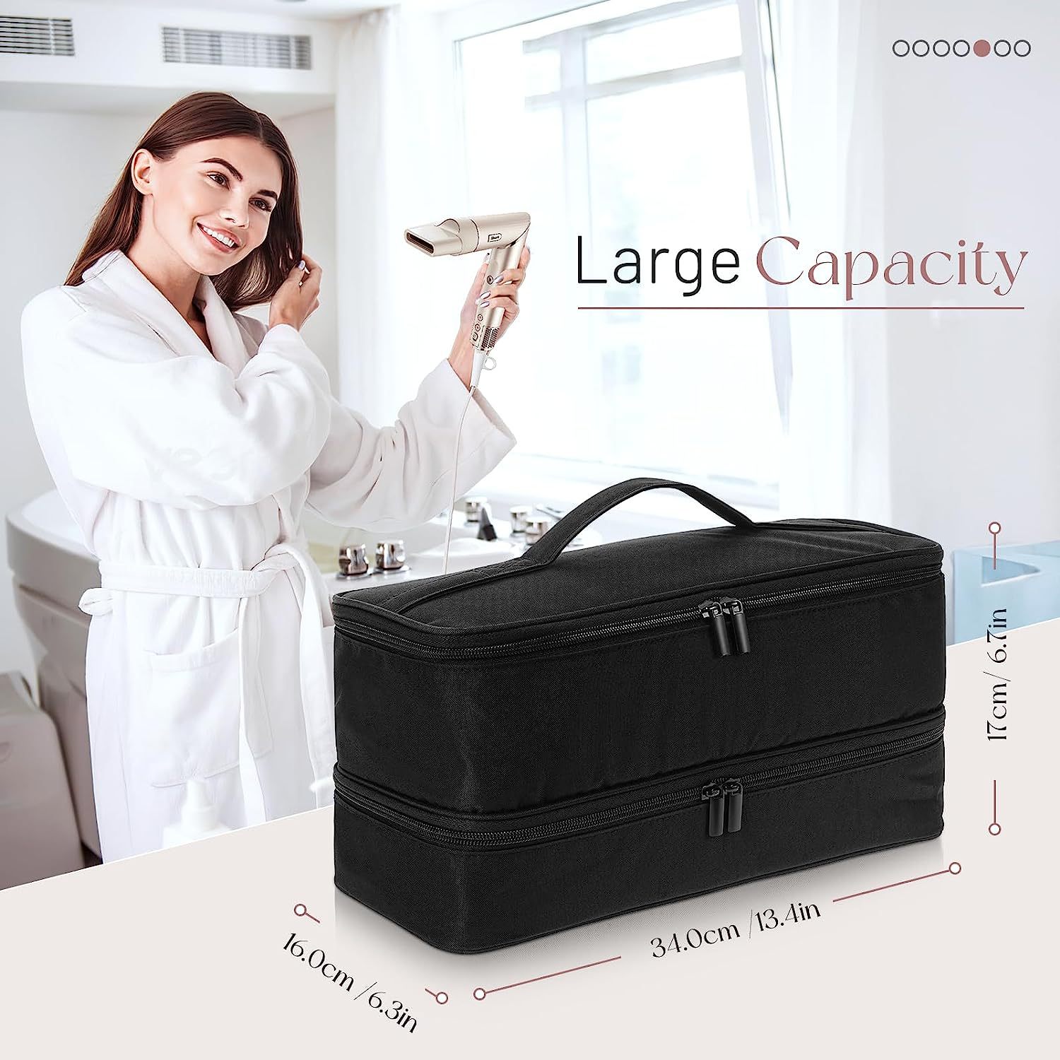 Amazon new Shark Flexstyle Ideashop double layer suitcase curling iron tool bag