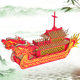 Dragon boat boat model handmade wooden 3d 3d puzzle Dragon Boat Festival wooden assembly organization purchase wholesale