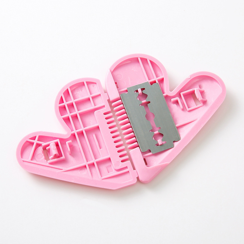 Peach heart double-sided hair comb bangs trimmer hair trimming comb children's cut-proof hair clipper blade can be replaced