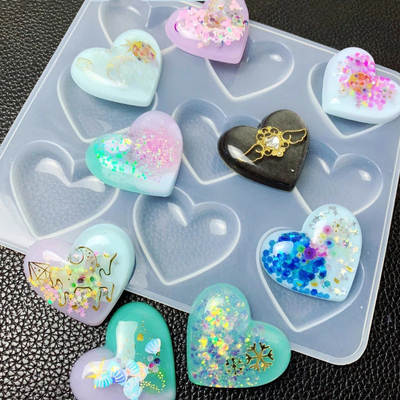 diy crystal drop glue epoxy necklace jewelry ornaments nine love silicone mold spot wholesale