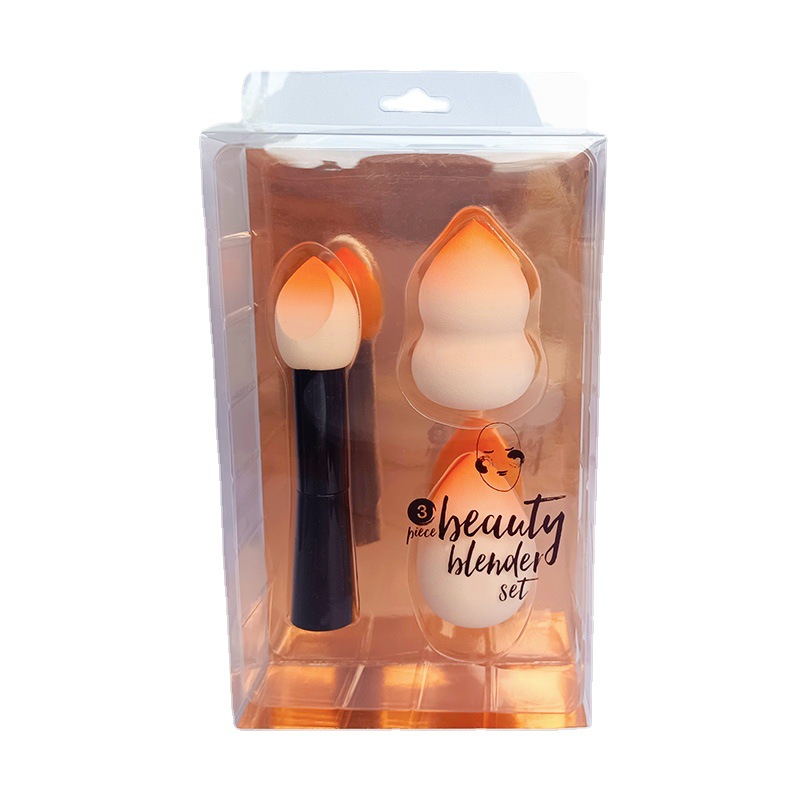 Sunny Gradient Gift Set Powder Puff Soaking Large Non-Latex Marble Beauty Egg Combination Sponge Head Brush