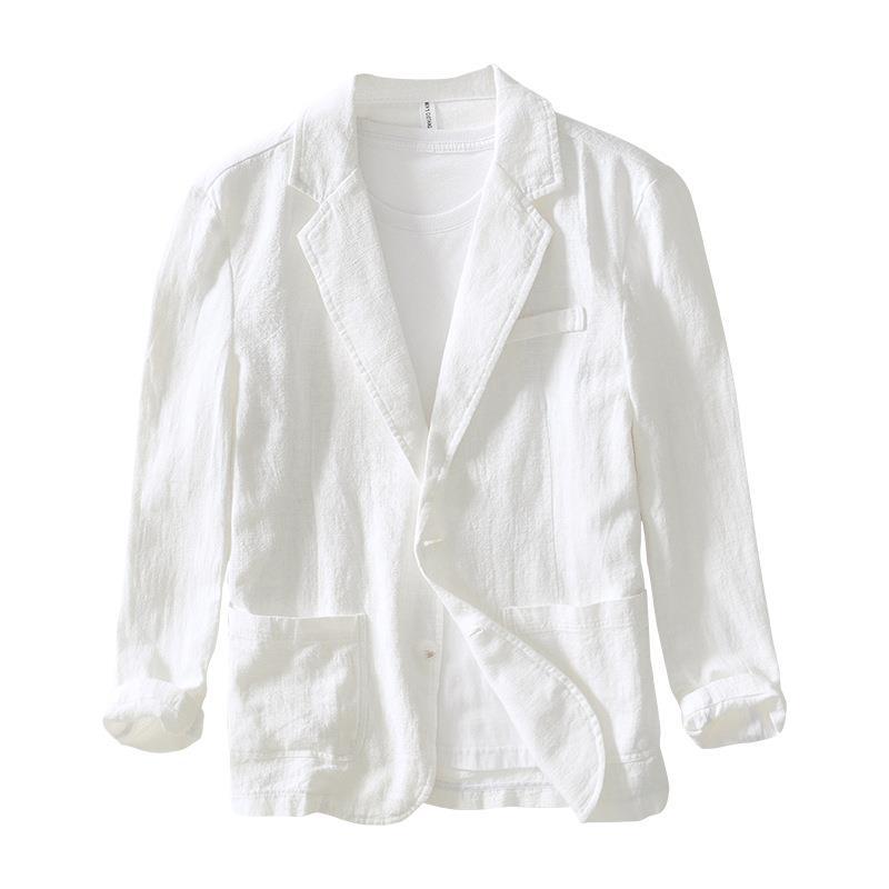 L988 business casual loose fashion solid color single-layer cotton and linen suit jacket jacket a generation of hair