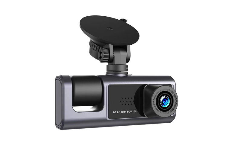 2-inch screen private model driving recorder 3-way HD 1080p three-lens parking monitoring with night vision car DVR