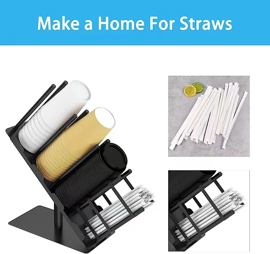 Milk Tea Coffee Shop Paper Cup Holder Bar Stopper Box Disposable Cup Holder Cup Splicer Commercial Household Storage Shelf