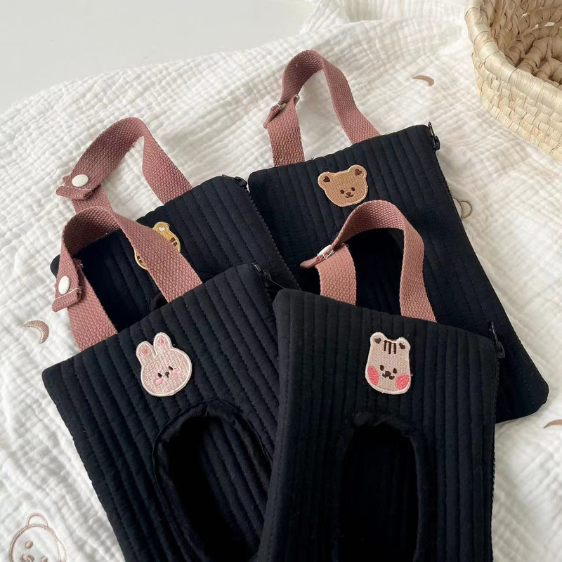 韓国版刺繍小動物アニメかわいいティッシュ収納車用ウェットティッシュ|undefined