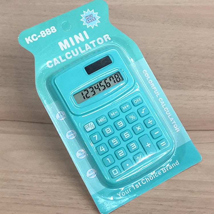 Cute Primary School portable 888 mini full color Macaron cross border computer LOGO advertising promotion calculator