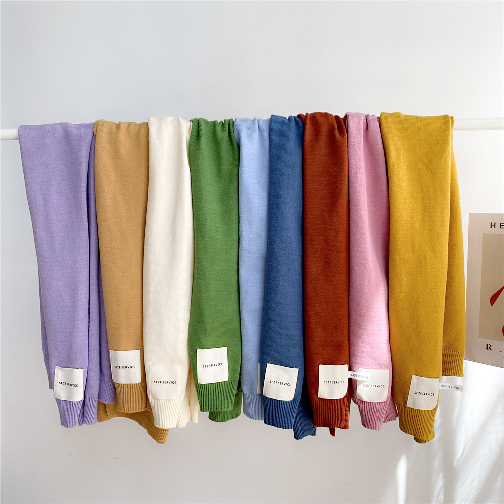 Solid color knitted striped outer shawl women's autumn and winter fake collar decorative waistcoat air-conditioned room shoulder fashion scarf