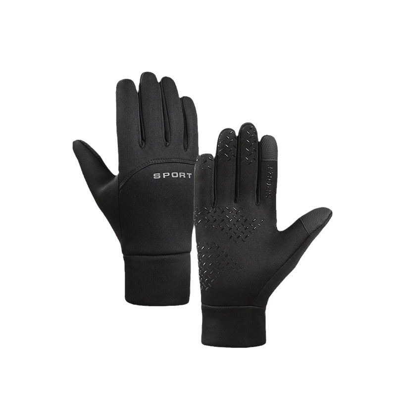 Gloves Men's Winter Warm Riding fleece-lined Cold-proof Non-slip Touch Screen Outdoor Driving Motorcycle Takeaway Water-repellent