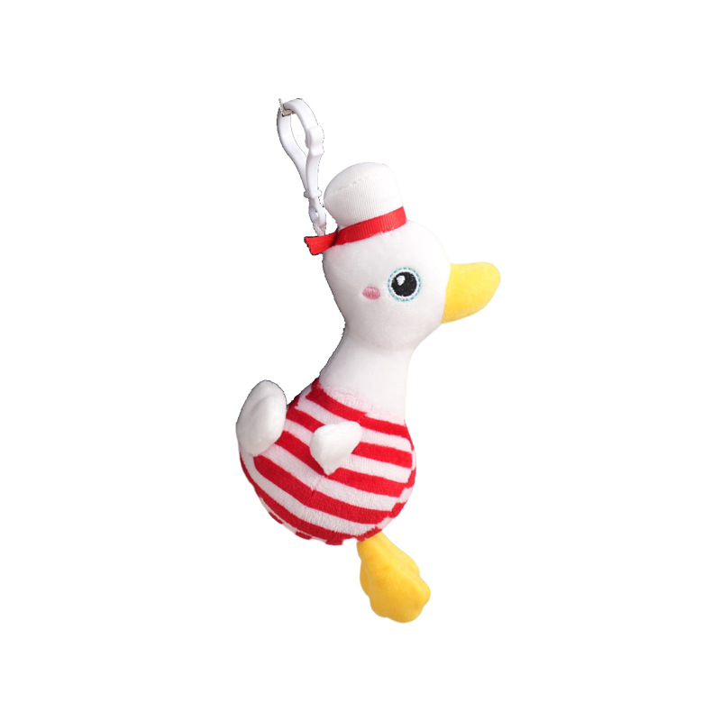 Strict selection of sea soul duck plush pendant Navy duck couple keychain creative plush doll accessories small pendant wholesale