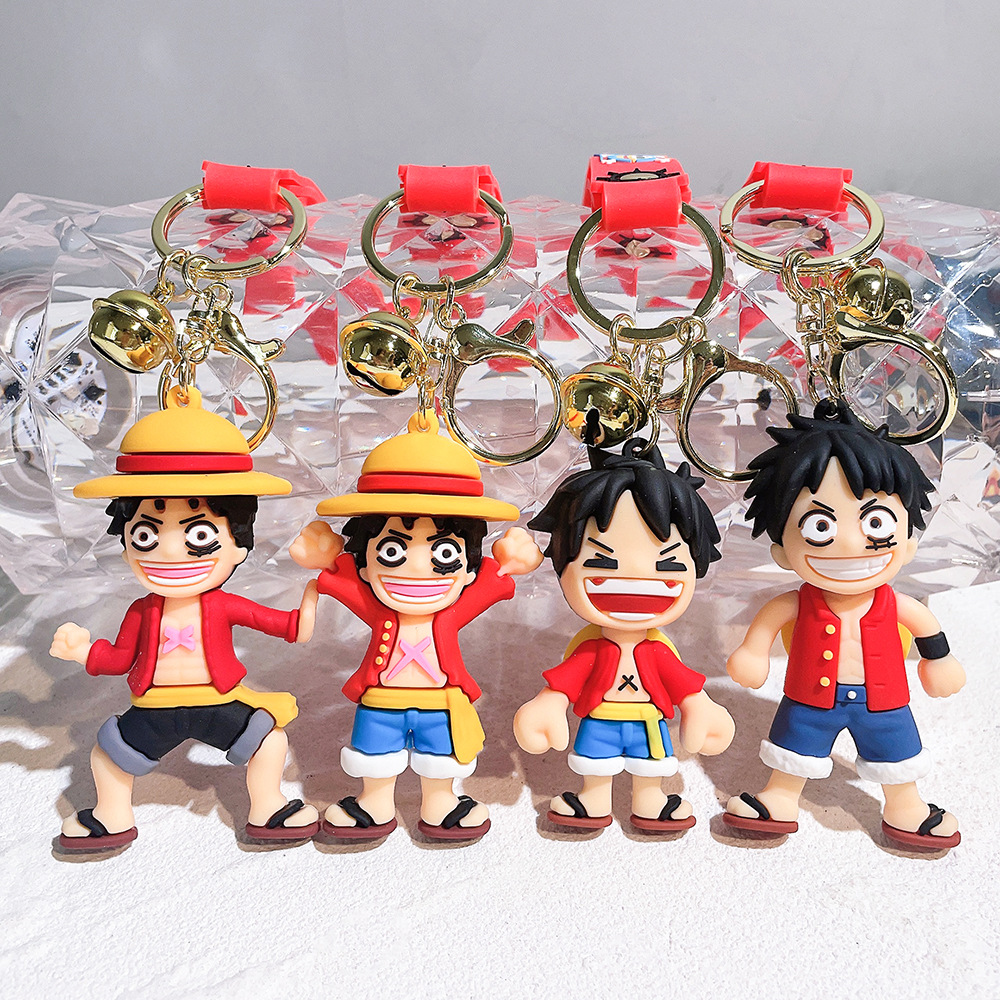 Cartoon cute cartoon one piece Luffy doll car bag pendant key chain wholesale keychain small gift