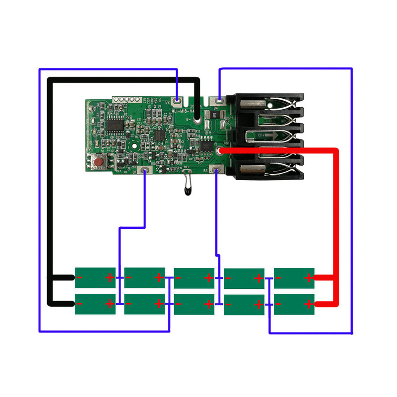 M18 リチウム電池 PCB 回路基板充電器保護ボードミルウォーキー 18v リチウム電動工具|undefined