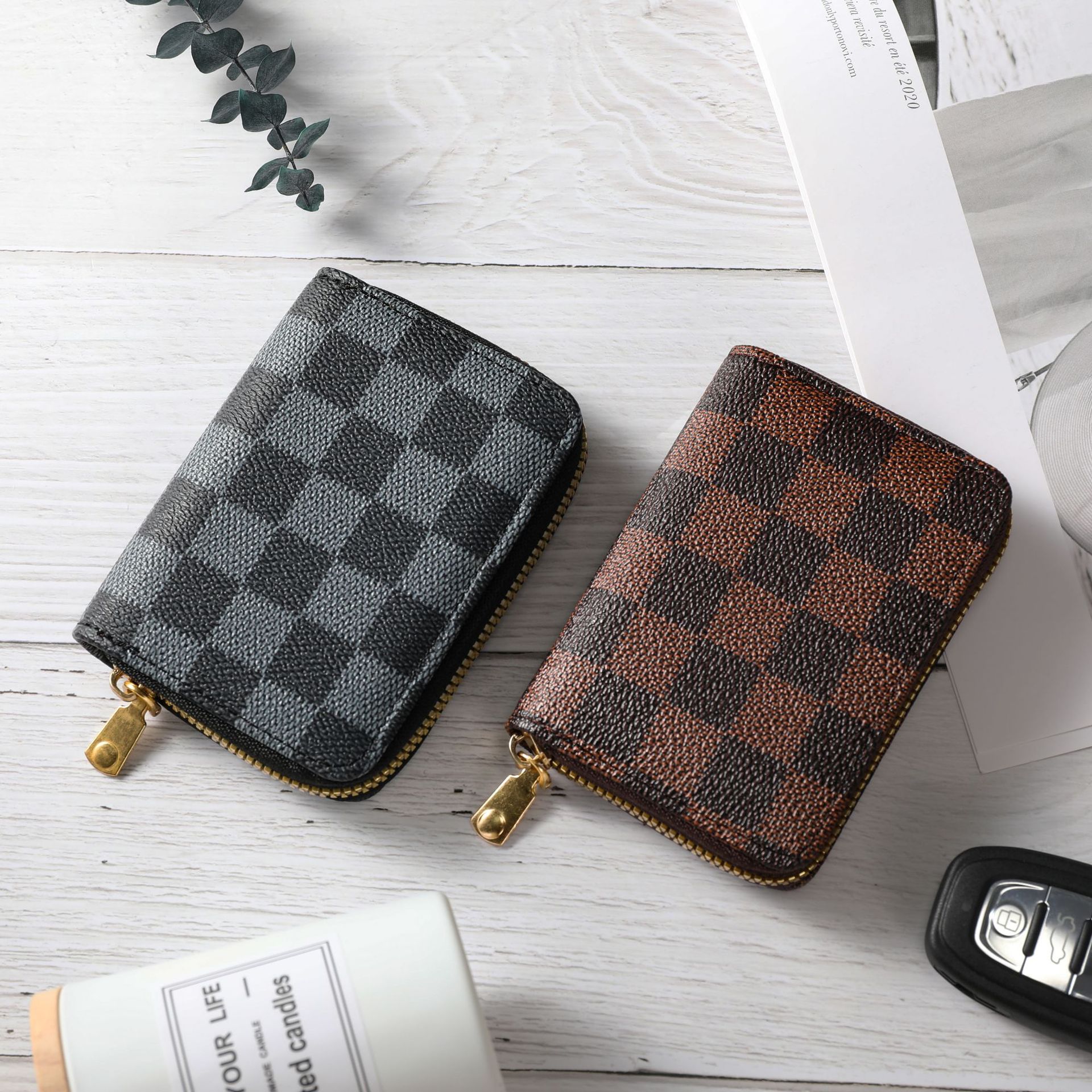 Foreign Trade Cross-border Best-selling Organ Short Card Bag European and American Style Short Organ Card Bag Credit Card Protective Cover