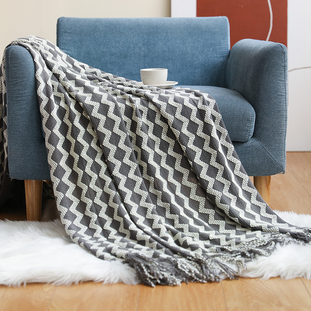 Knitted Blanket sofa blanket blanket bed towel blanket summer office air conditioning blanket nap blanket small blanket wholesale