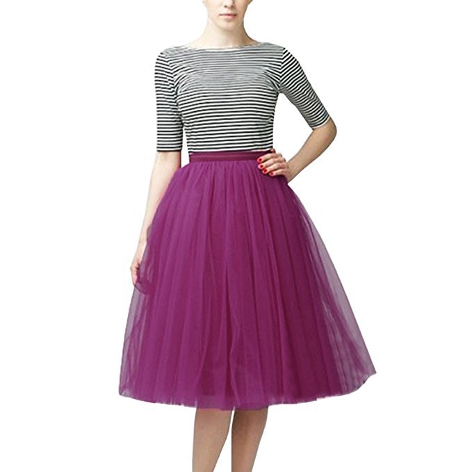 Factory wholesale Amazon sales European and American half-length tutu skirt 65cm long five-layer gauze skirt tulle shirt
