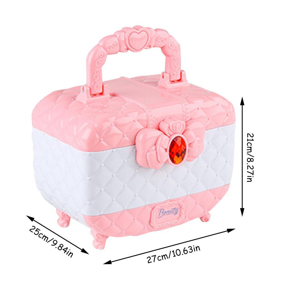Cross-border children's cosmetics toys washable eye shadow lipstick nail polish house DIY makeup storage set