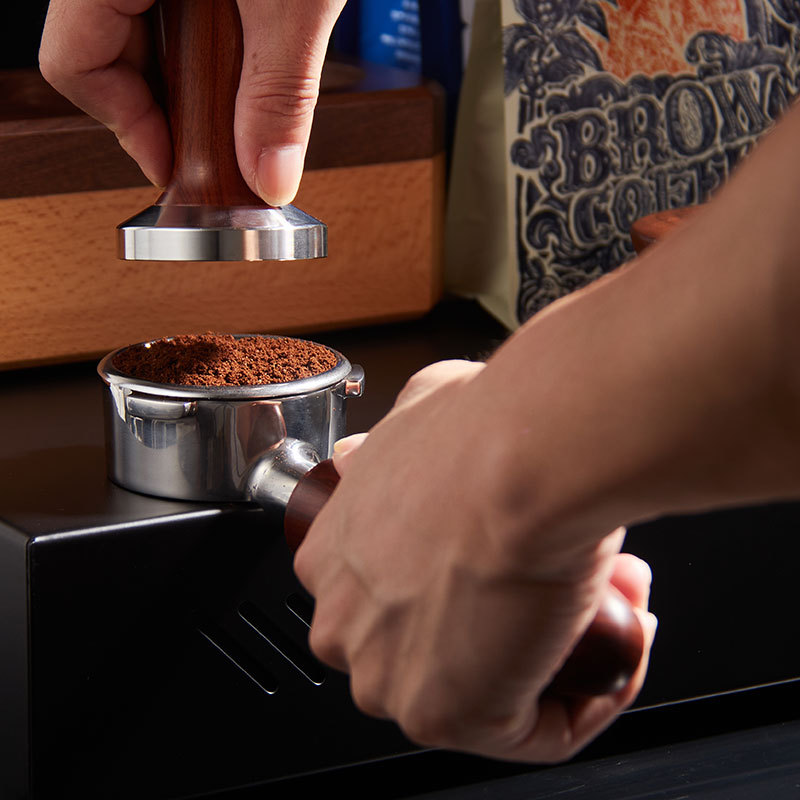 stainless-steel-coffee-handle-54mm-solid-wood-no-bottom-platinum-rich-8-series-universal-for-coffee-machines-modern-simple-style