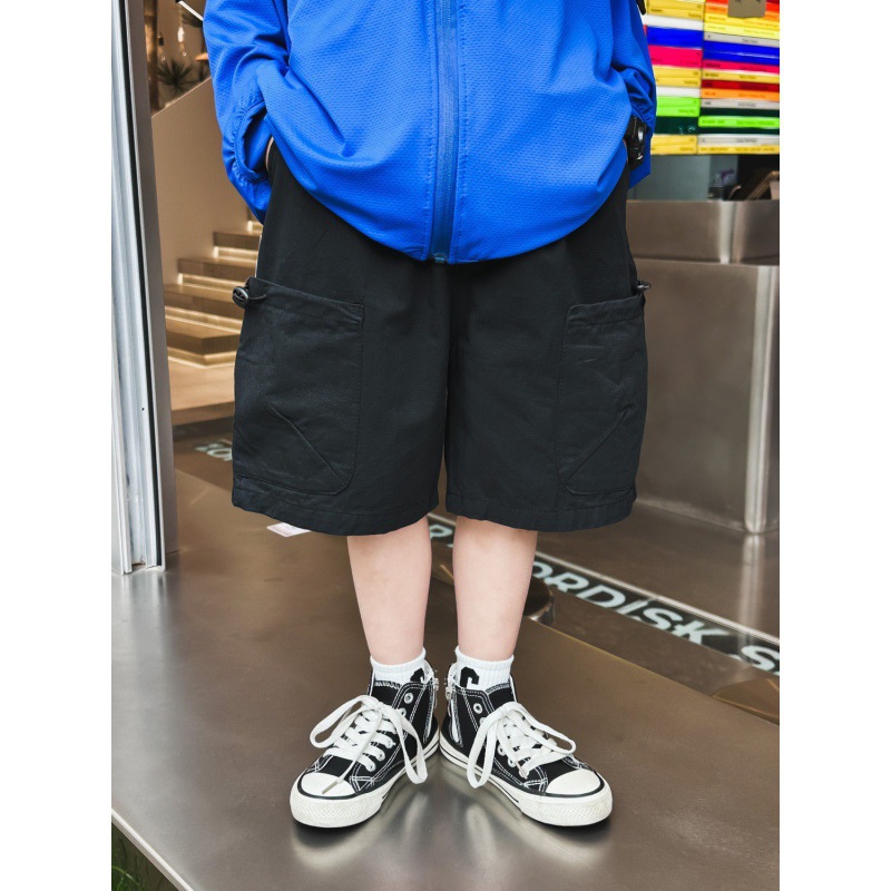 Children's clothing boys' overalls shorts  summer new children's casual pants boys' five-quarter pants medium pants three-quarter pants trendy