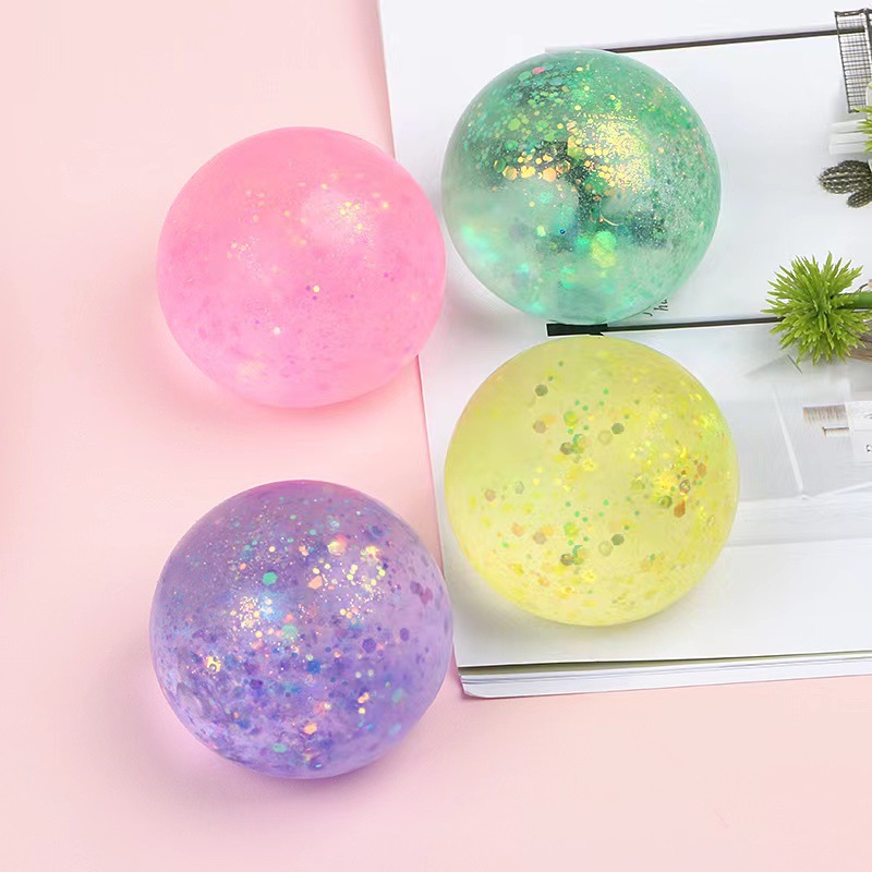 Cross-border maltose filling decompression ball decompression vent crystal ball pinch music slow rebound toy malt suger