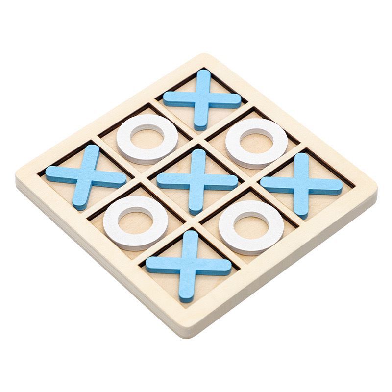 Cross-border children's XO tic-tac-toe three-piece chess 0-3-6 years old early education educational toys wooden factory wholesale