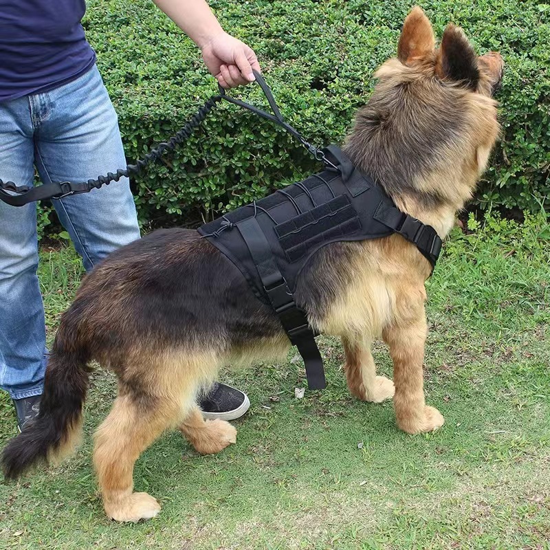 In stock dog tactical collar training large dog big dog chest harness dog leash outdoor dog walking vest clothes
