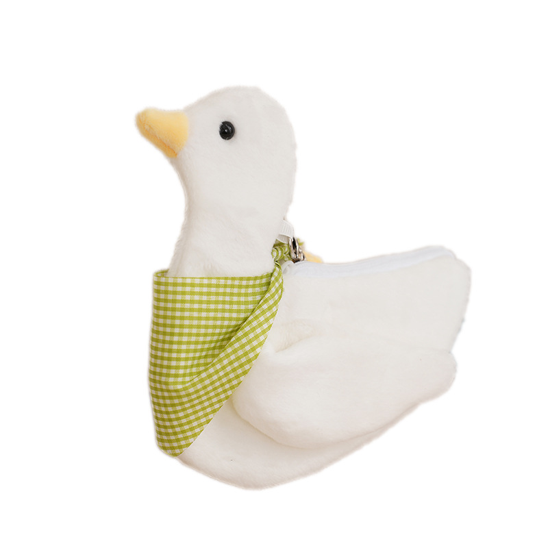 South Korea ins plush come on Duck coin purse creative cute cartoon girl coin storage bag earphone bag