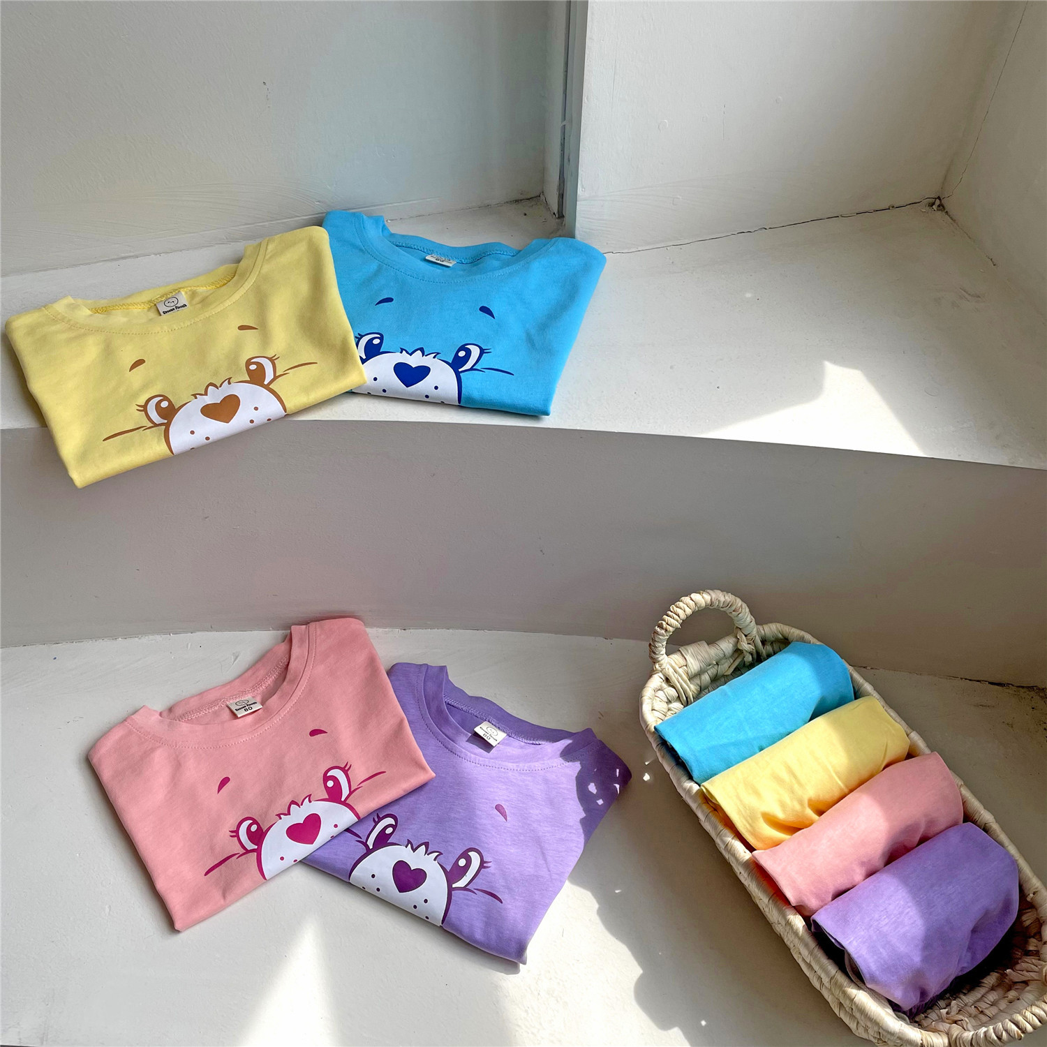 South Korea Children's Clothing Children's Summer Short-sleeved suit Baby Wrap Fart Clothes Class A Cotton Baby's Summer Clothes Baby clothes